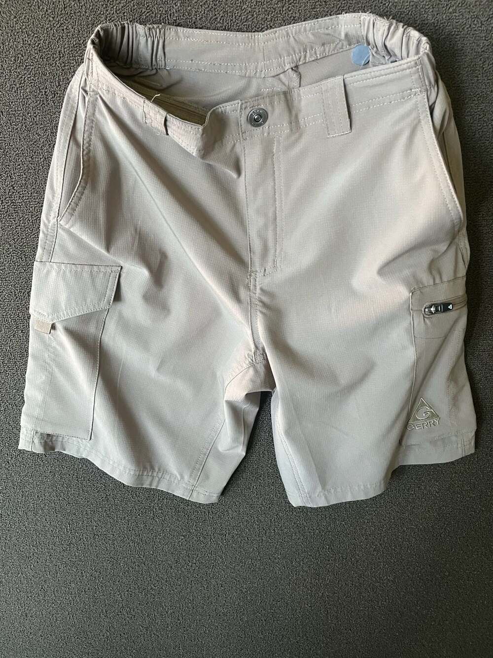 Gerry Men's Beige Ripstop Cargo Hiking Shorts